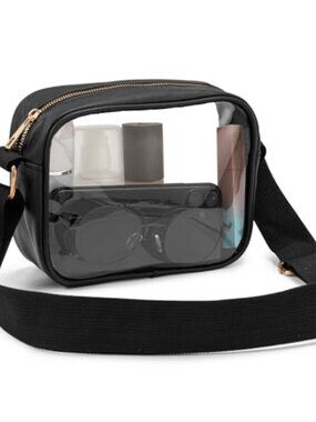 Clear Crossbody Purse Stadium Approved Adjustable Strap Zipper Concert Bag